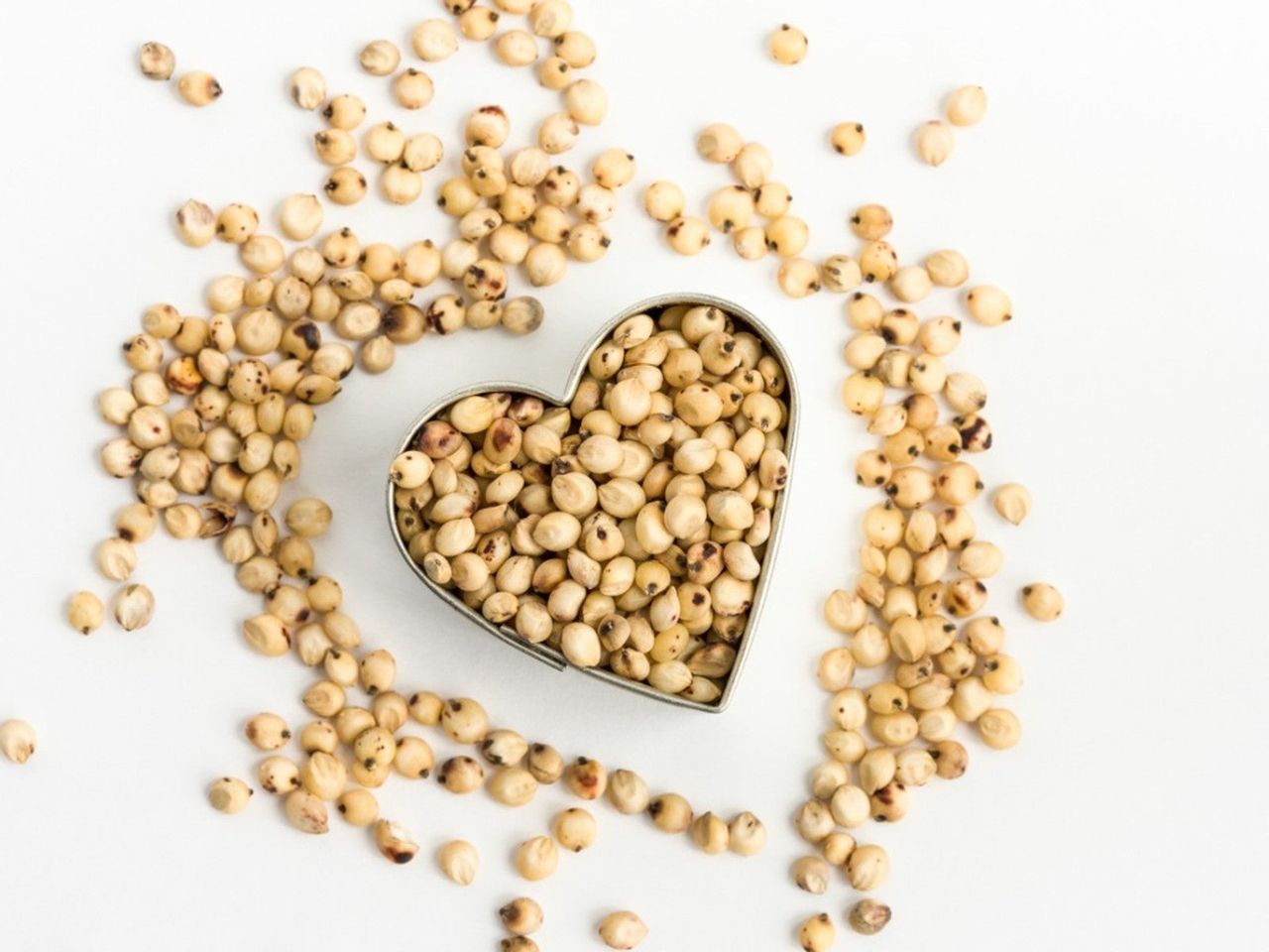 Sorghum Grain In The Shape Of A Heart