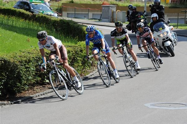Breakaway quartet: Montaguti, Vinther, Cooke and Reynes