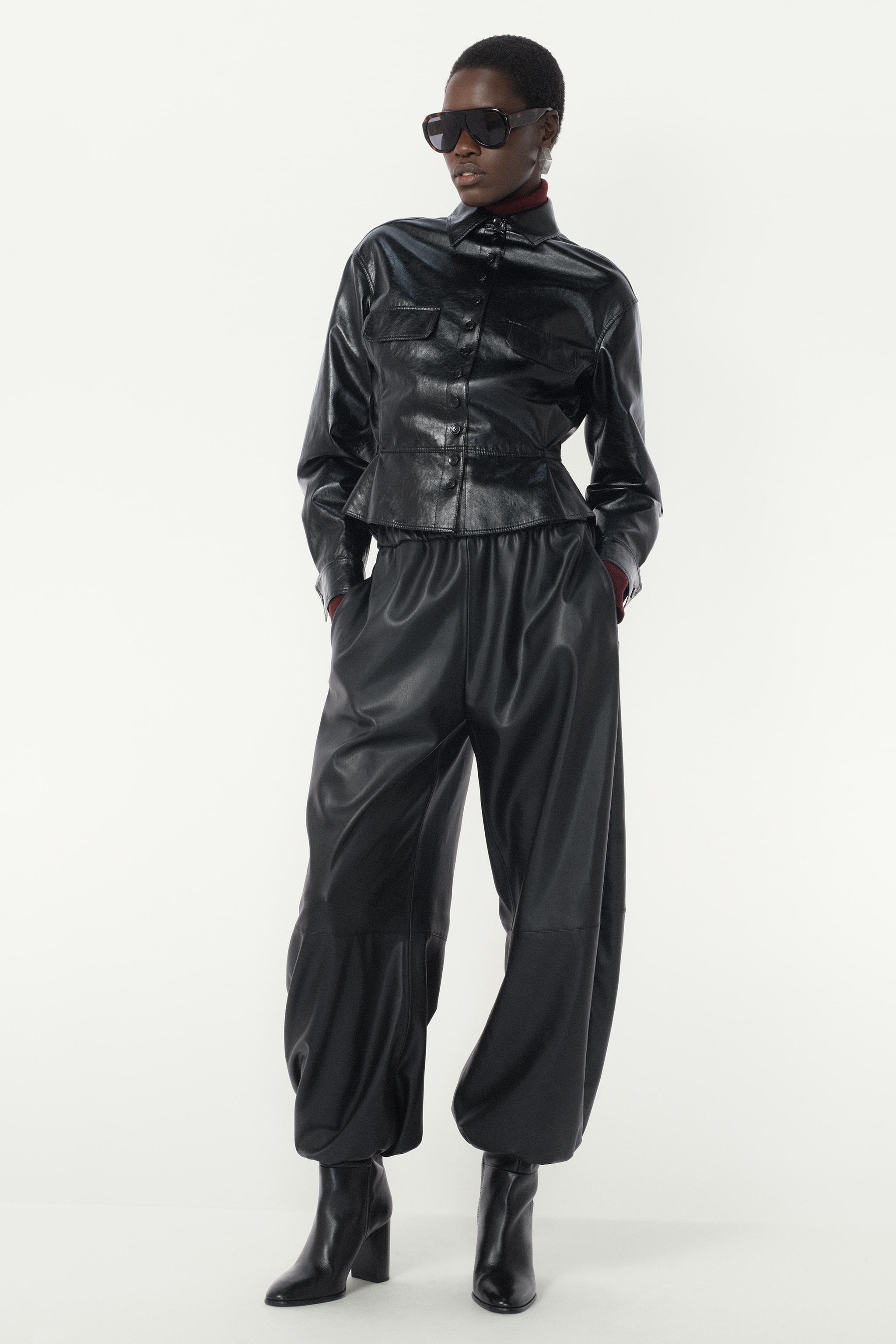 ZARA, Peplum Faux Leather Jacket - the Item Zara Woman