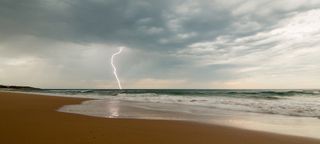 lightning at beach