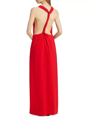 Proenza Schouler, Crepe Twist-Back Gown