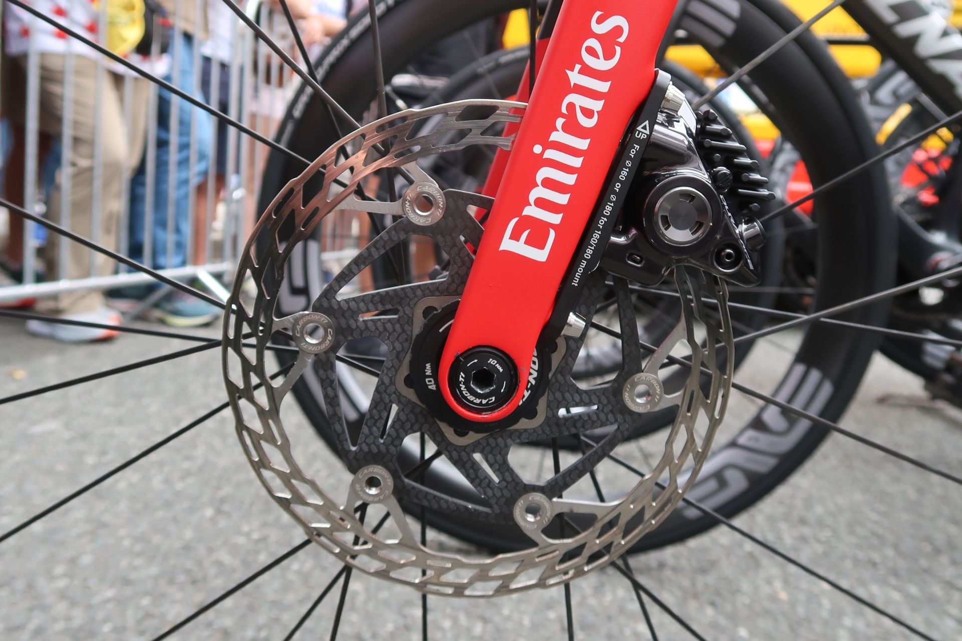 Tadej pogacar's carbon disc brake