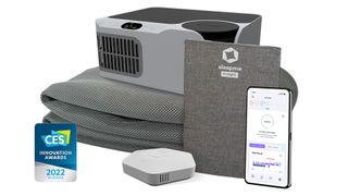 Image shows the Sleepme Dock Pro sleep system with Insight sleep tracker, unveiled at CES 2022