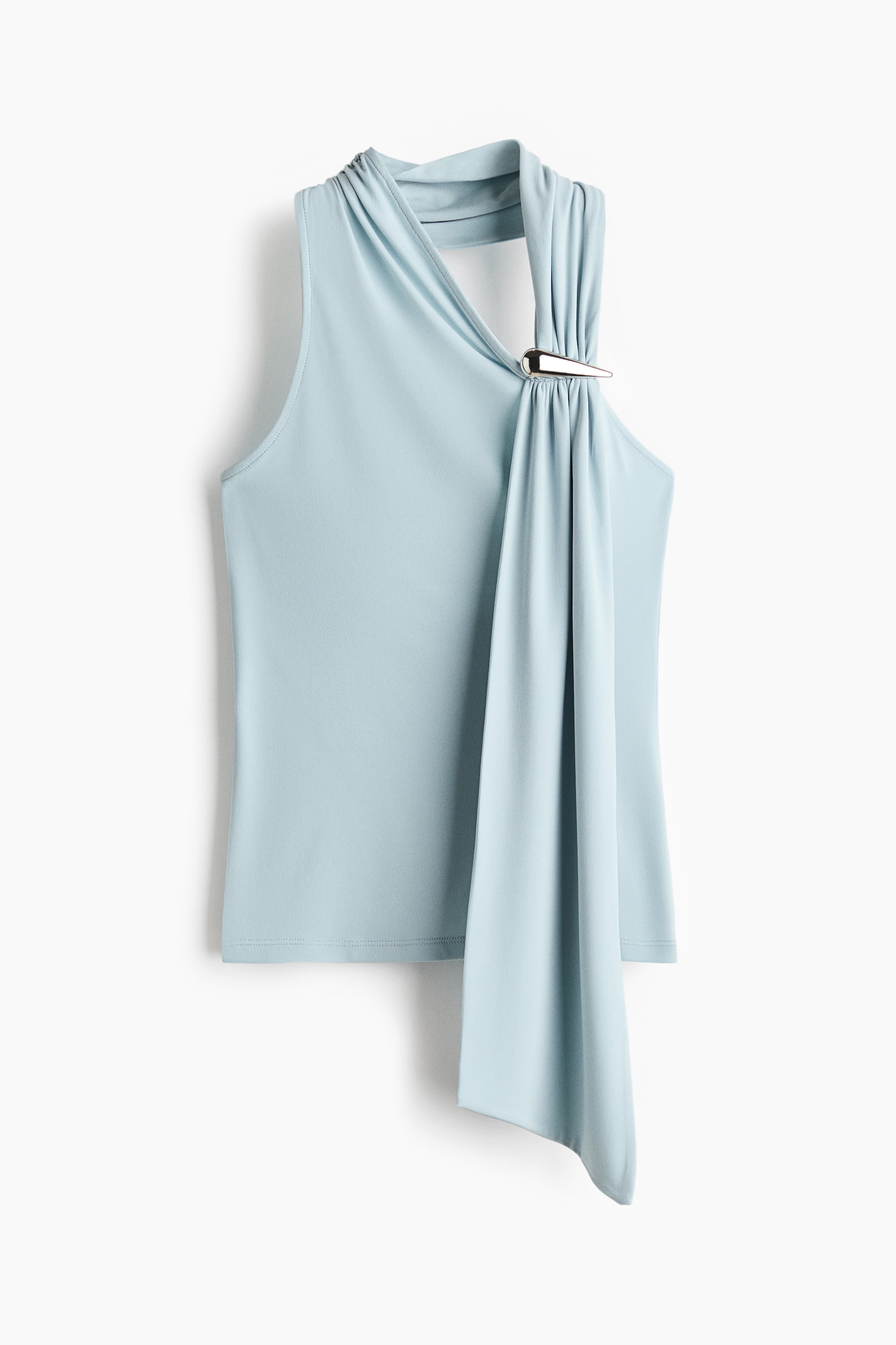 Metal-Detail Halterneck Top