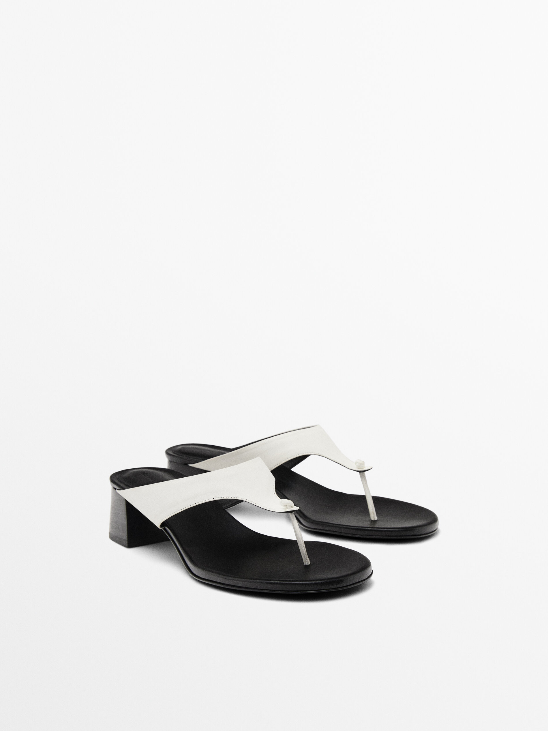 Heeled Sandals With Toe Divider