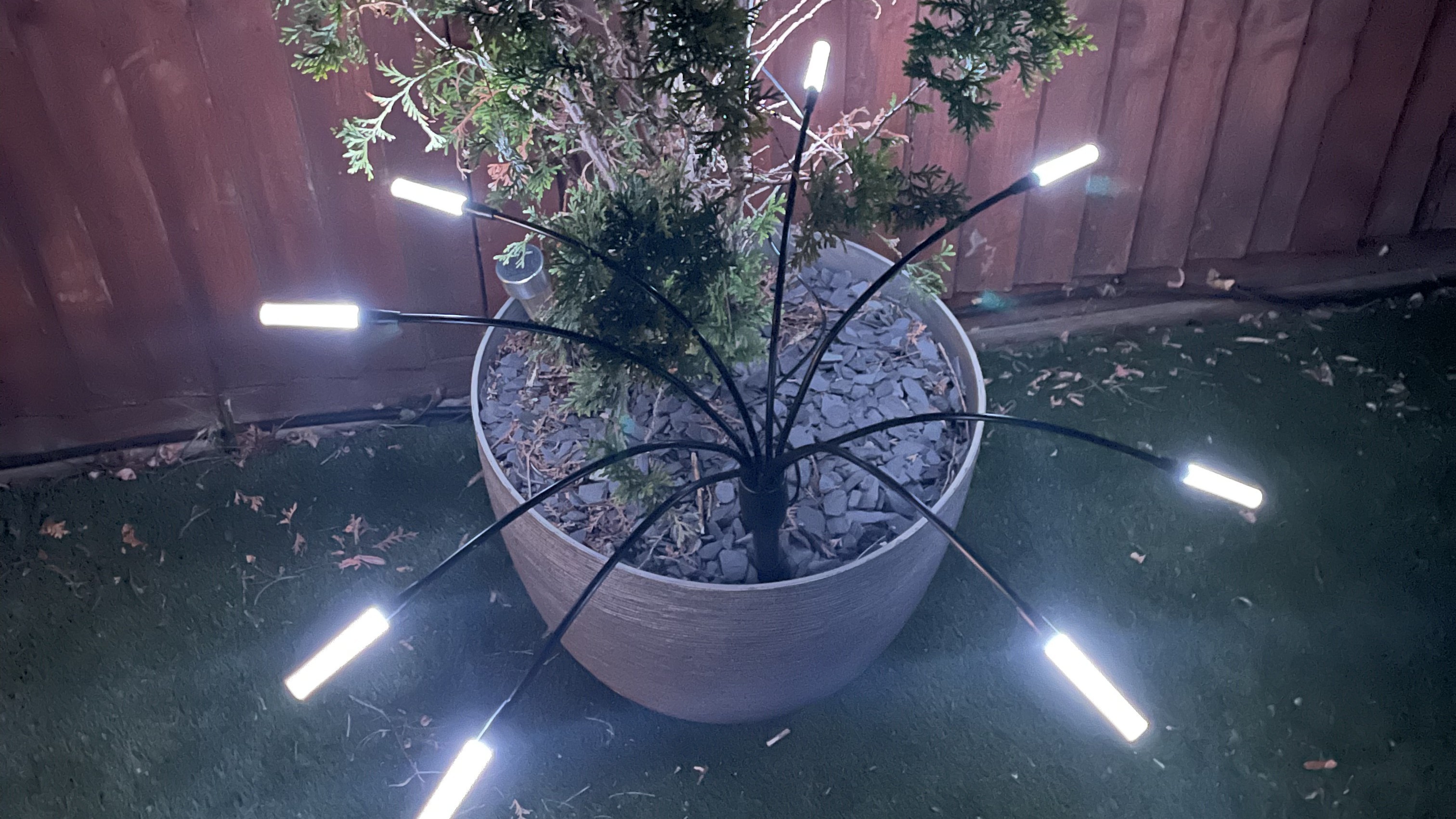 Nanoleaf Solar Outdoor Lights in garden