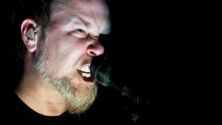 James Hetfield at the O2 Arena, London. on March 28, 2009