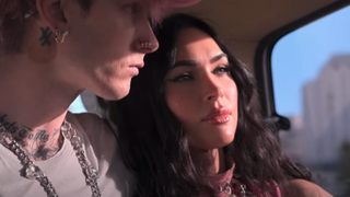 Megan Fox and Machine Gun Kelly in a car in Life Is Pink documentary