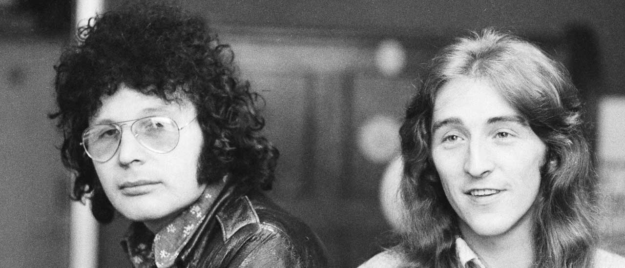 Deke Leonard and Terry Williams of Welsh rock band Man, London, 1974