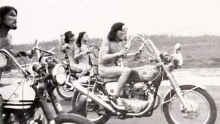 Flower Travellin' Band riding motorbikes naked