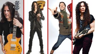 (From left) Alex Skolnick, Myles Kennedy, Paul Gilbert, and Marty Friedman