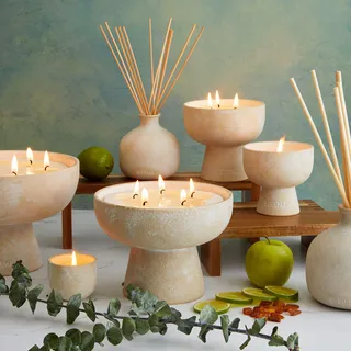 Focus Eucalyptus & Lime Medium Ceramic Candle.