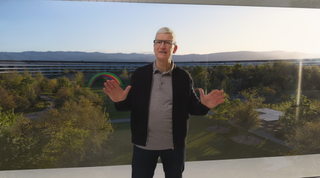 Tim Cook during the Apple "Let Loose" event livestream on May 7, 2024.