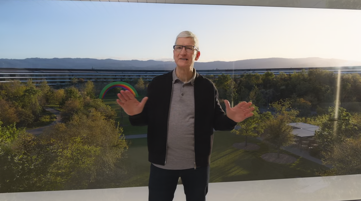 Tim Cook during the Apple 