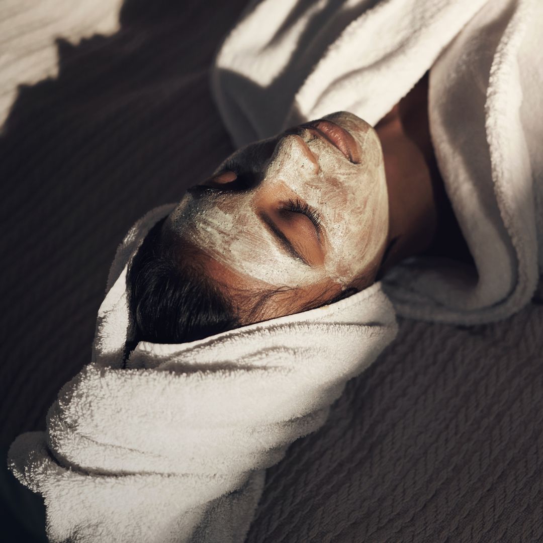 A woman experiencing the best facial