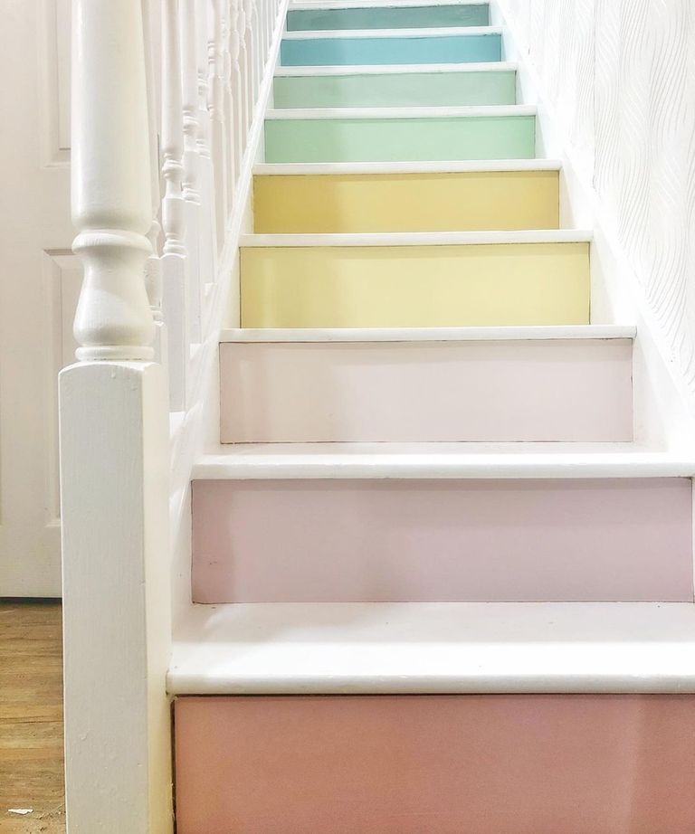 Staircase paint ideas – 17 colorful designs to upgrade your stairs ...
