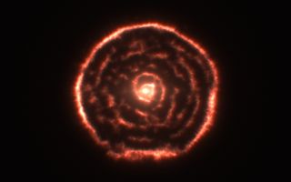 Curious Spiral Spotted by ALMA Around Red Giant Star R Sculptoris