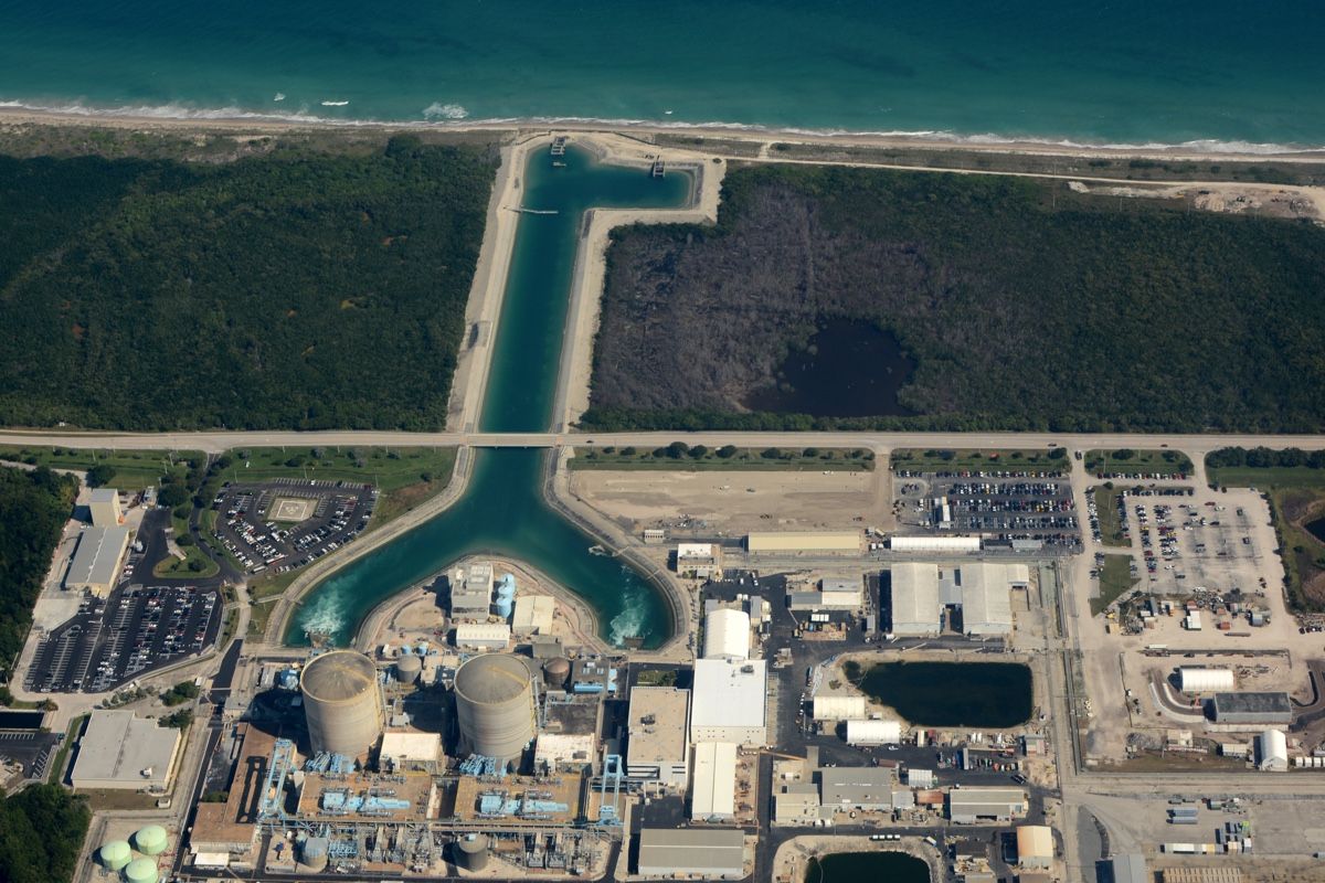 Florida Power &amp; Light operates two nuclear energy plants in South Florida that could be affected by Irma. Here, one of those plants, St. Lucie Power Station, which is located on Hutchinson Island near Port St. Lucie.