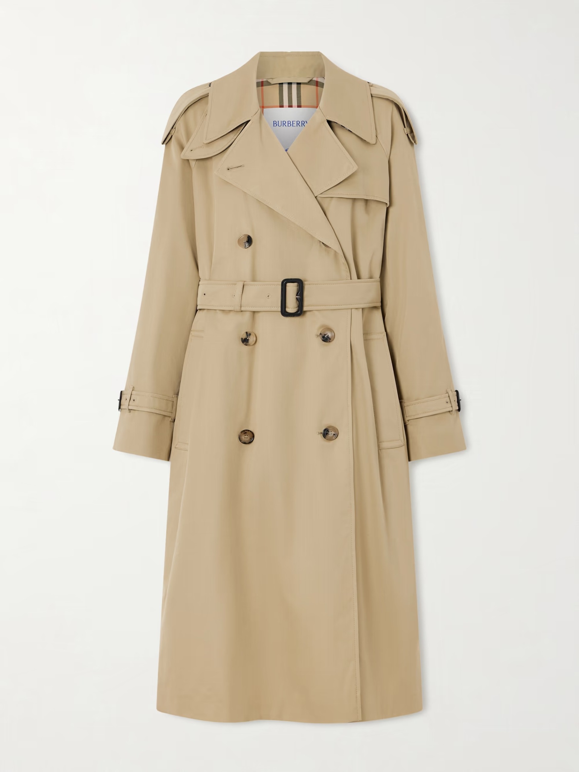 Castleford Checked Cotton-Gabardine Trench Coat
