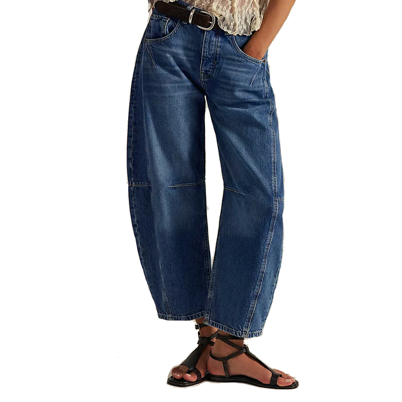 Free People barrel leg jeans