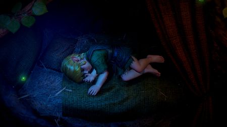 Ocarina of Time remake Link sleeping