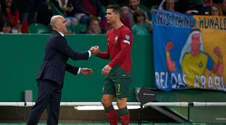 Cristiano Ronaldo and Roberto Martinez with Portugal