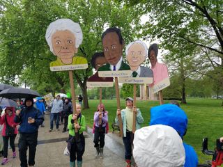 Famous scientists like Katherine Johnson, Carl Sagan and others were honored during the March for Science in Washington, D.C.