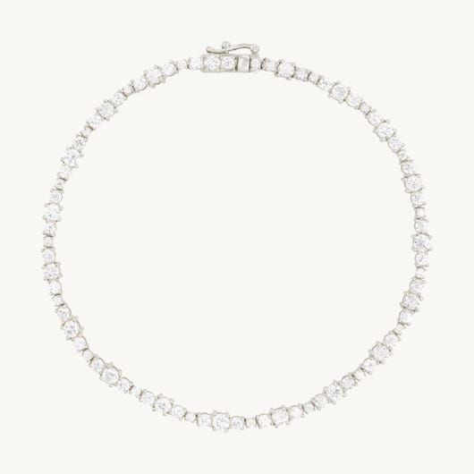 Ondine Diamond Tennis Bracelet, 14k White Gold, 5.5