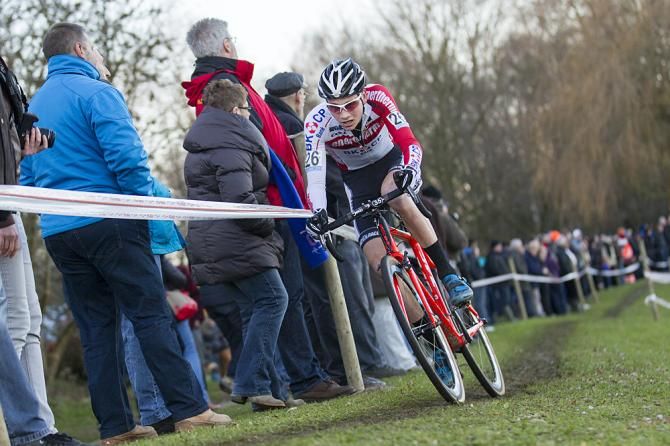 Van der Poel on the attack in Sint Niklaas