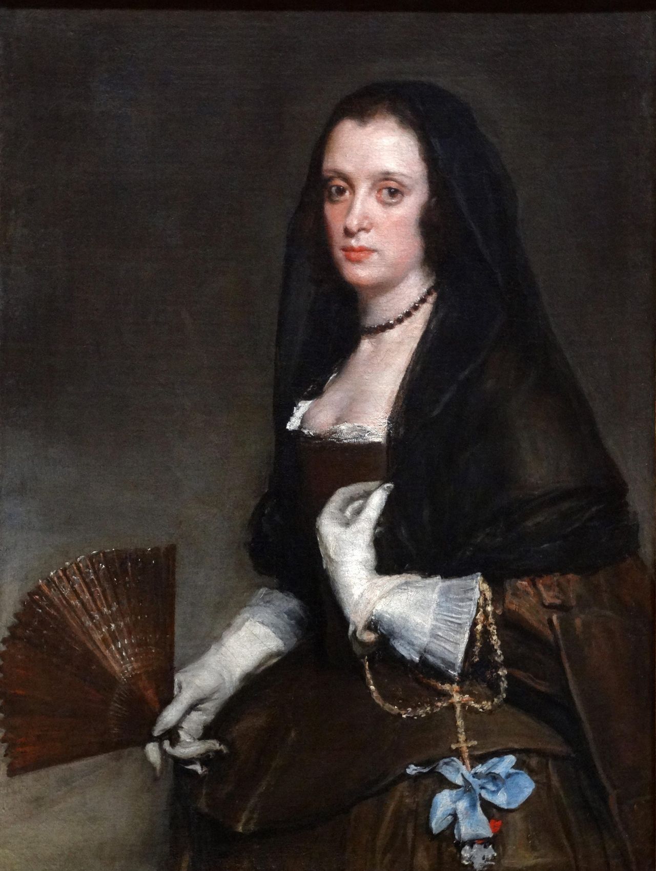 The Lady with a Fan, 1640, 37½in by 27½in, by Diego Velázquez (1599–1660), Wallace Collection, London