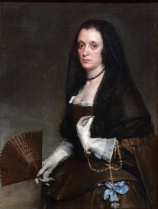 The Lady with a Fan, 1640, 37½in by 27½in, by Diego Velázquez (1599–1660), Wallace Collection, London