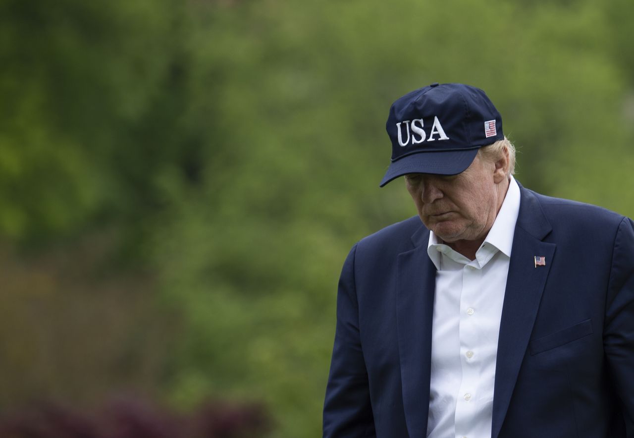 Trump walking from Marine One