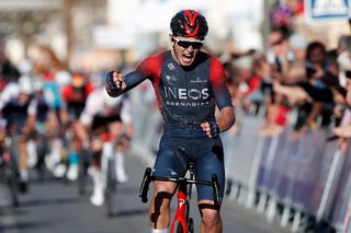 OTURA SPAIN FEBRUARY 18 Magnus Sheffield of United States and Team INEOS Grenadiers celebrates winning during the 68th Vuelta A Andalucia Ruta Del Sol 2022 Stage 3 a 1532km stage from Lucena to Otura 68RdS on February 18 2022 in Otura Spain Photo by Bas CzerwinskiGetty Images