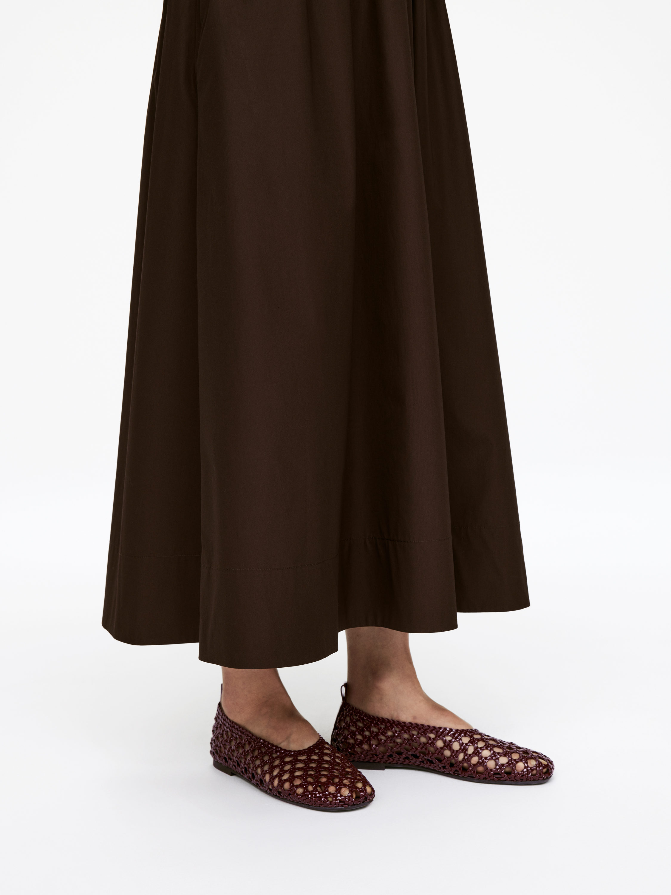 Woven Patent Leather Flats – Dark Red – Women – Arket Gb