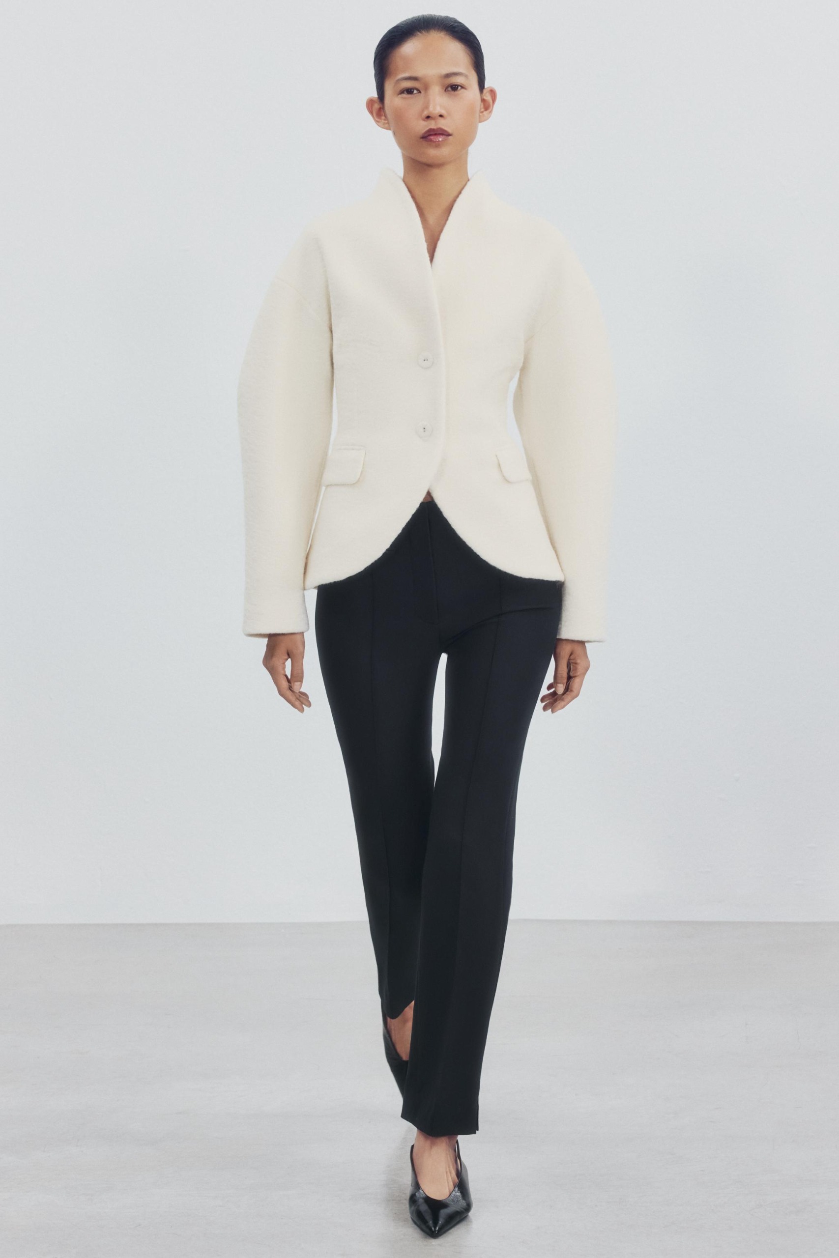 Boucl&Eacute; Jacket - Mid-Ecru - S