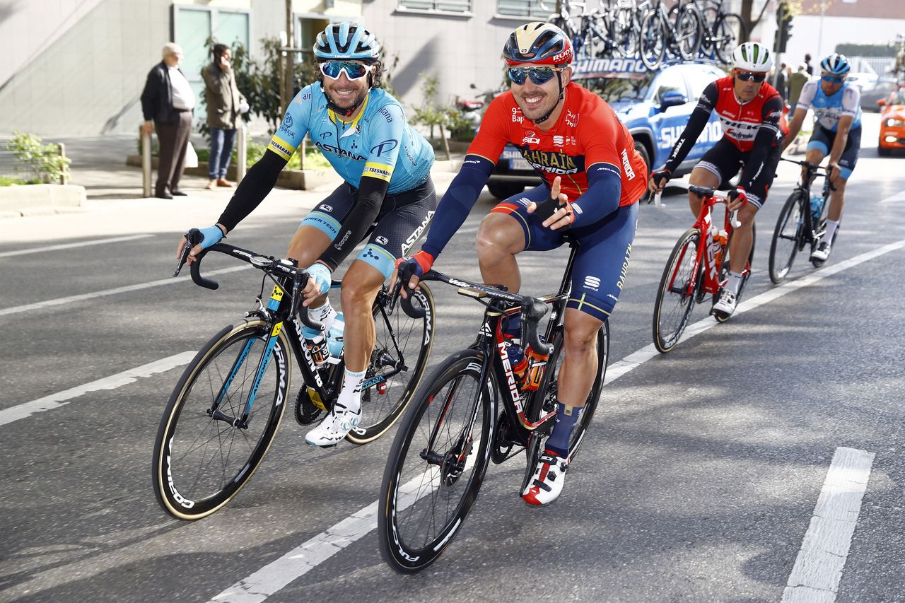 A happy Sonny Colbrelli at the start