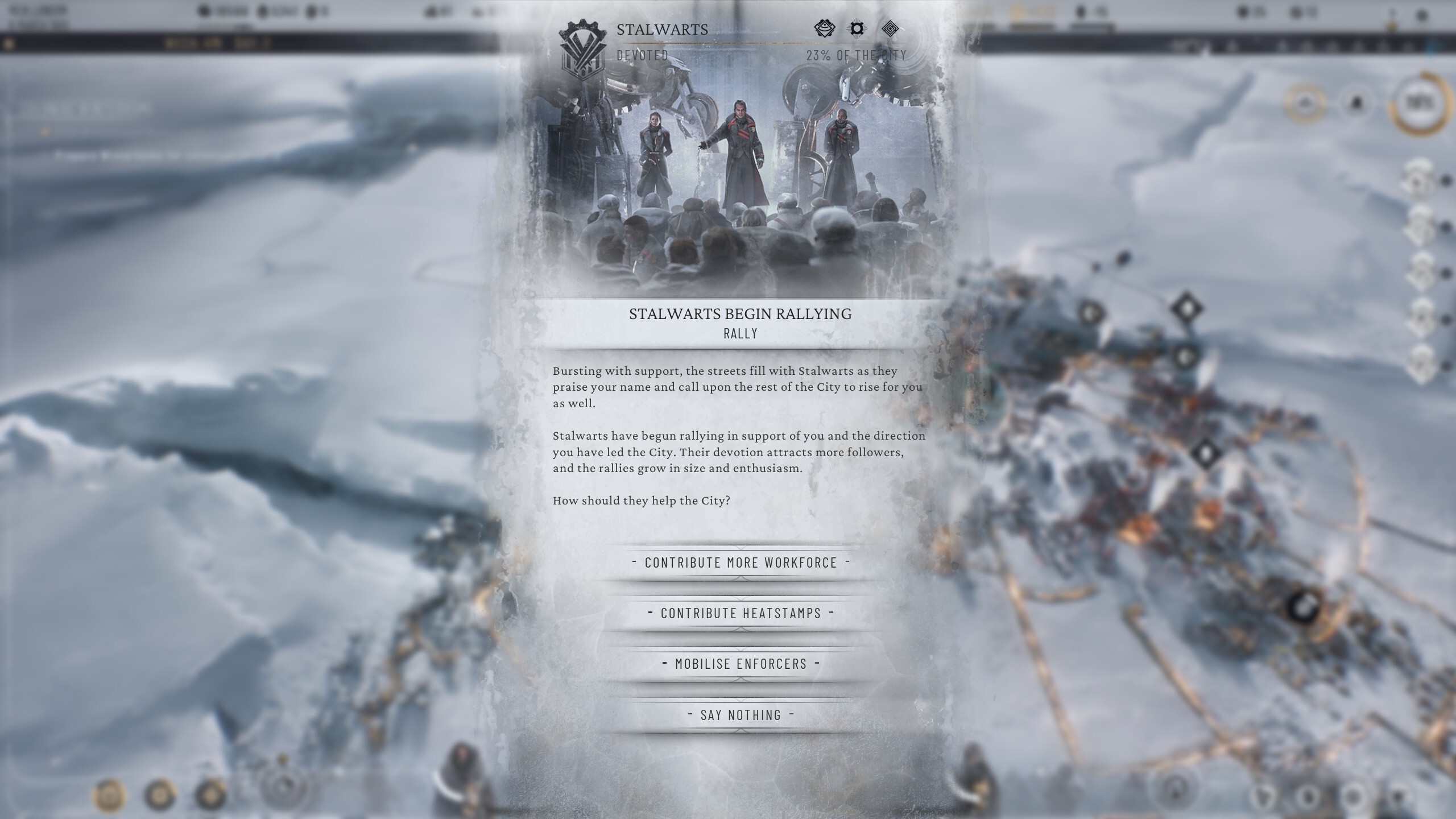 Cómo conseguir marcas de calor en Frostpunk 2