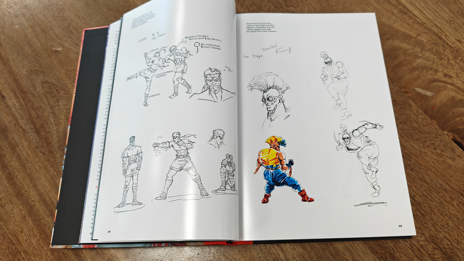 Photos of a retro game art book