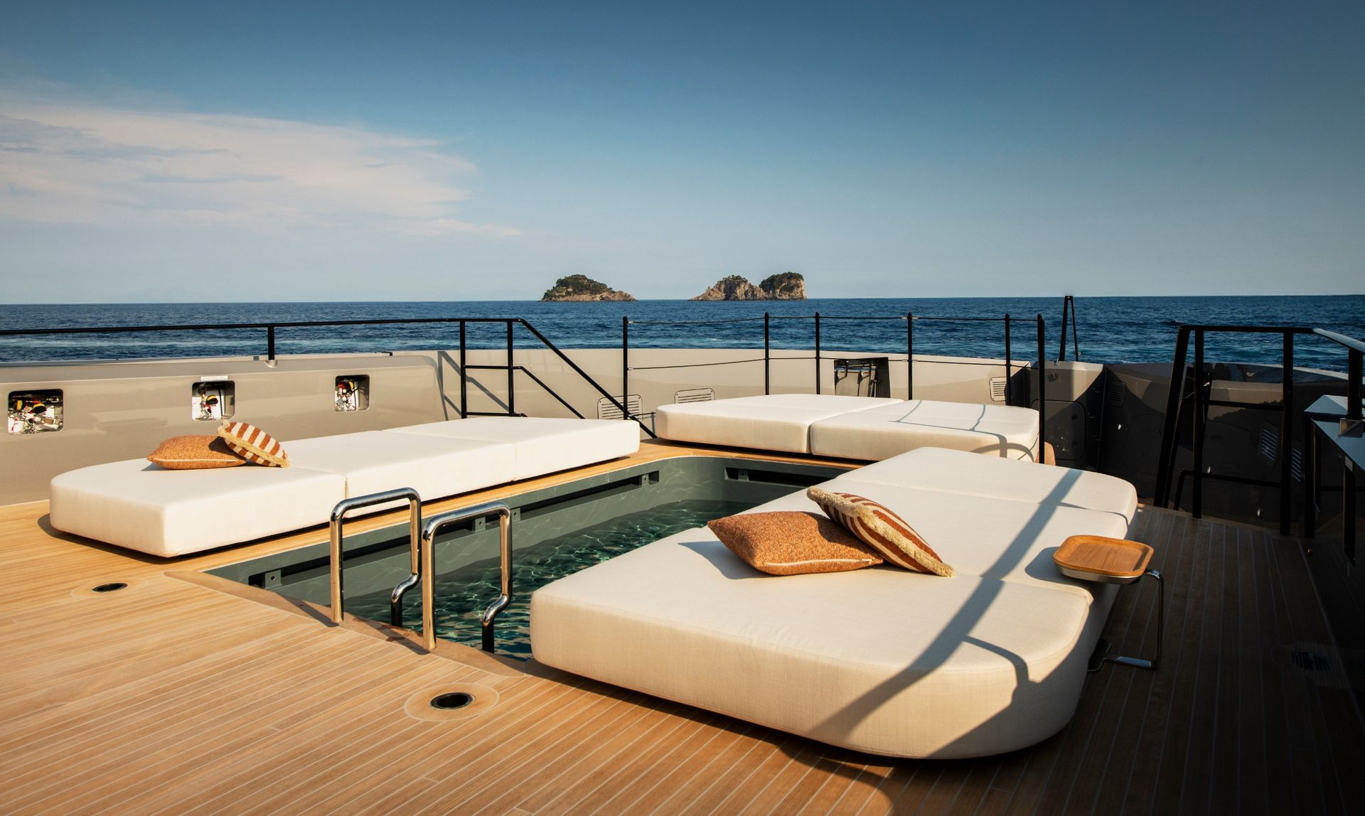 The pool on the owner's deck