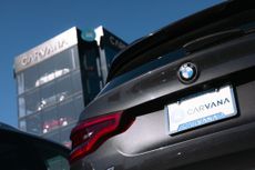 A BMW vehicle for sale at a Carvana vending machine in New York