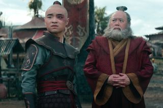 By the end of season 1, Prince Zuko (Dallas Liu) and Uncle Iroh (Paul Sun-Hyung Lee) are fugitives of the Fire Nation.