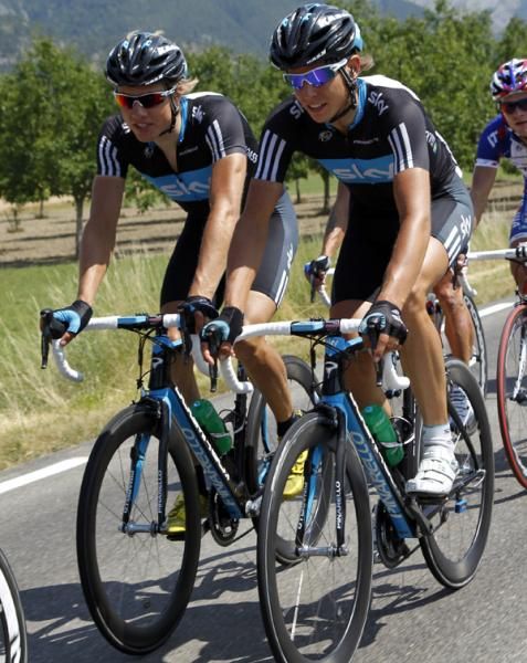 Edvald Boasson Hagen and Thomas L&ouml;fkvist (both Sky)