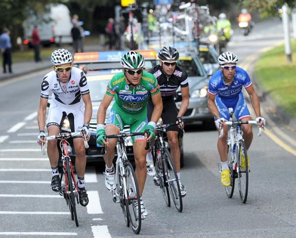 Dan Fleeman (Cervelo Test Team), Alan Marangoni (CSF Navigare), Darren Lapthorne (Rapha Condor) and Nicolas Vogondy (Agritubel)