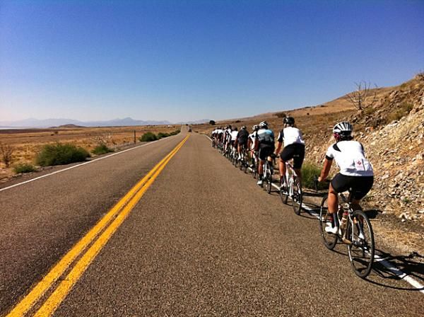 Ride to Vegas participants en route