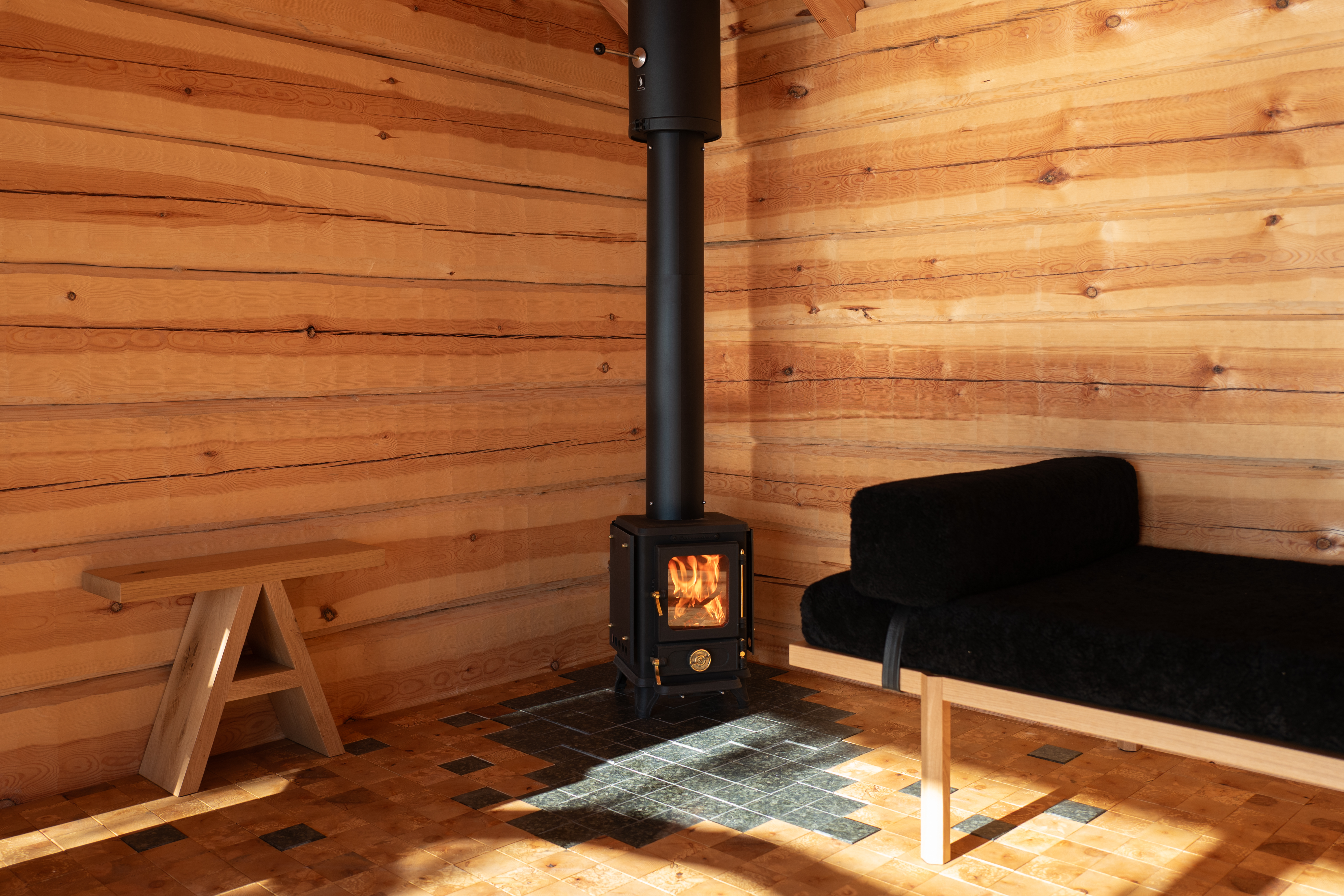 views of timber puusauna