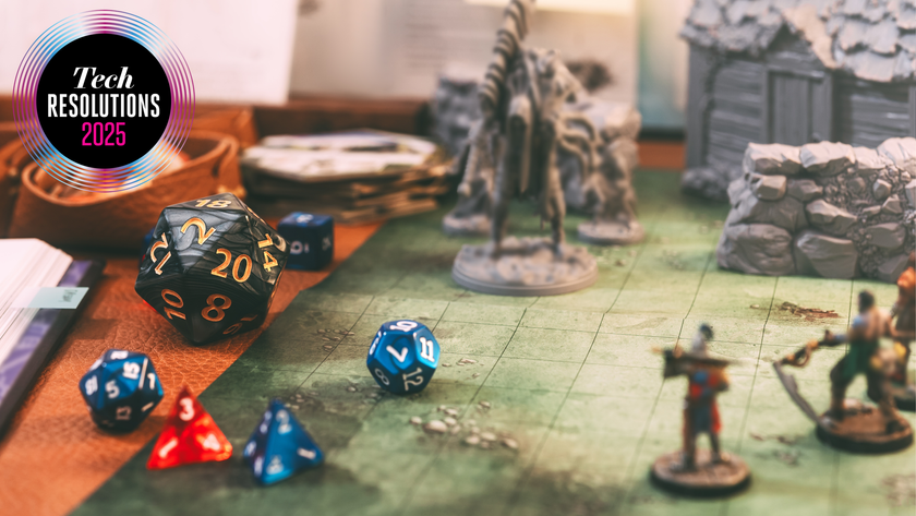 Old school game style with role playing and board games hobby concept. Dice 20 on table create fantasy story from imagination. Foreground with blur miniatures.