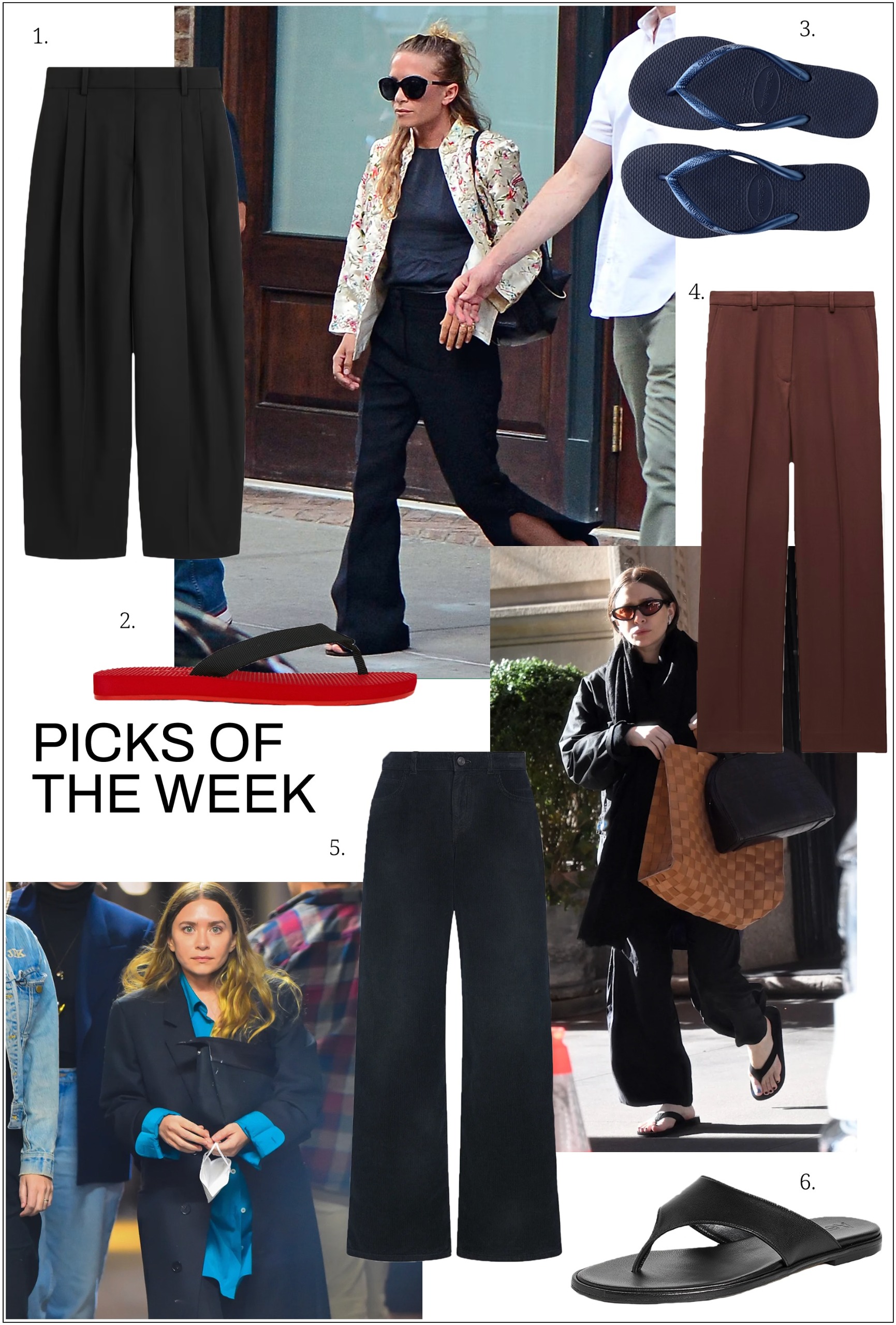 collage of Olsen Twins wearing the wrong shoe theory for The A-List Edit