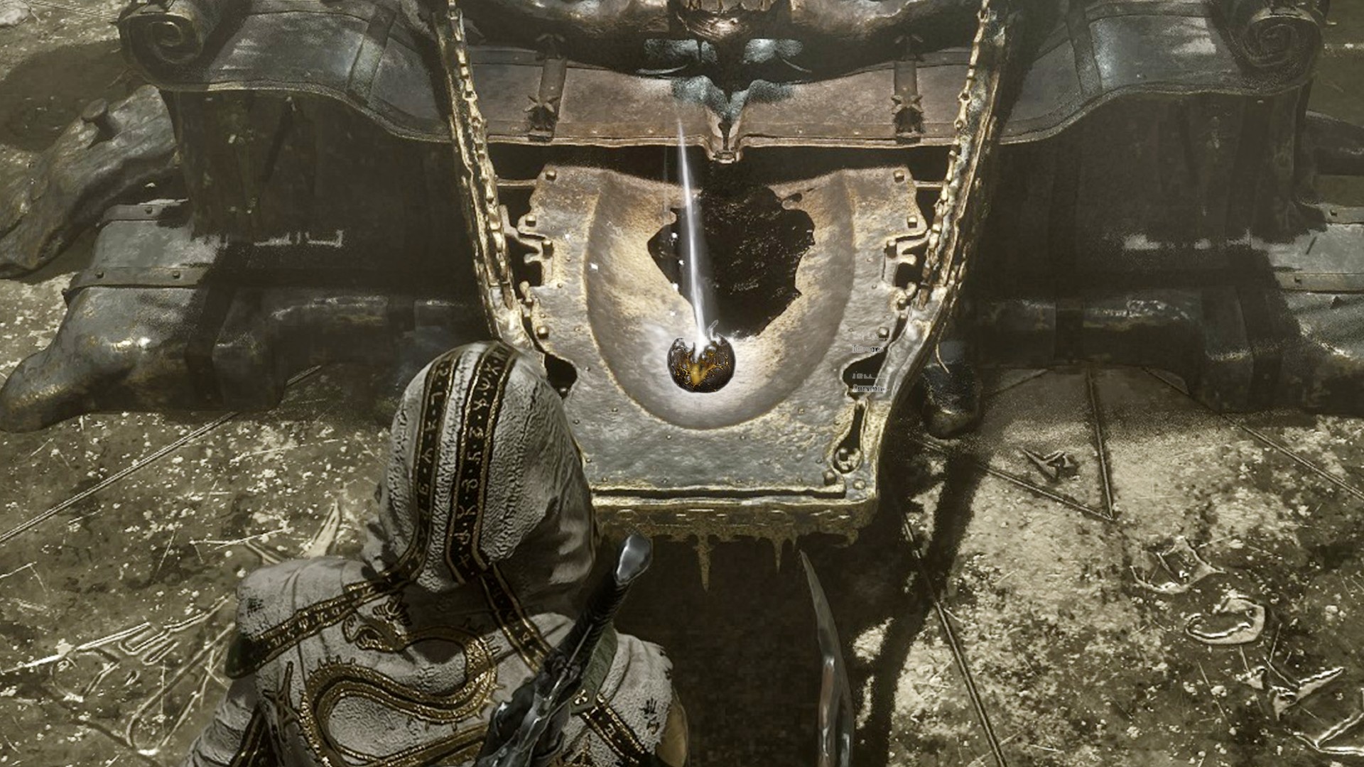 Tiel stands at the mouth of the Tarforge where there is a Mortal Shell 2 Tarcore.