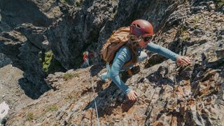 Two woman on a multi pitch climb