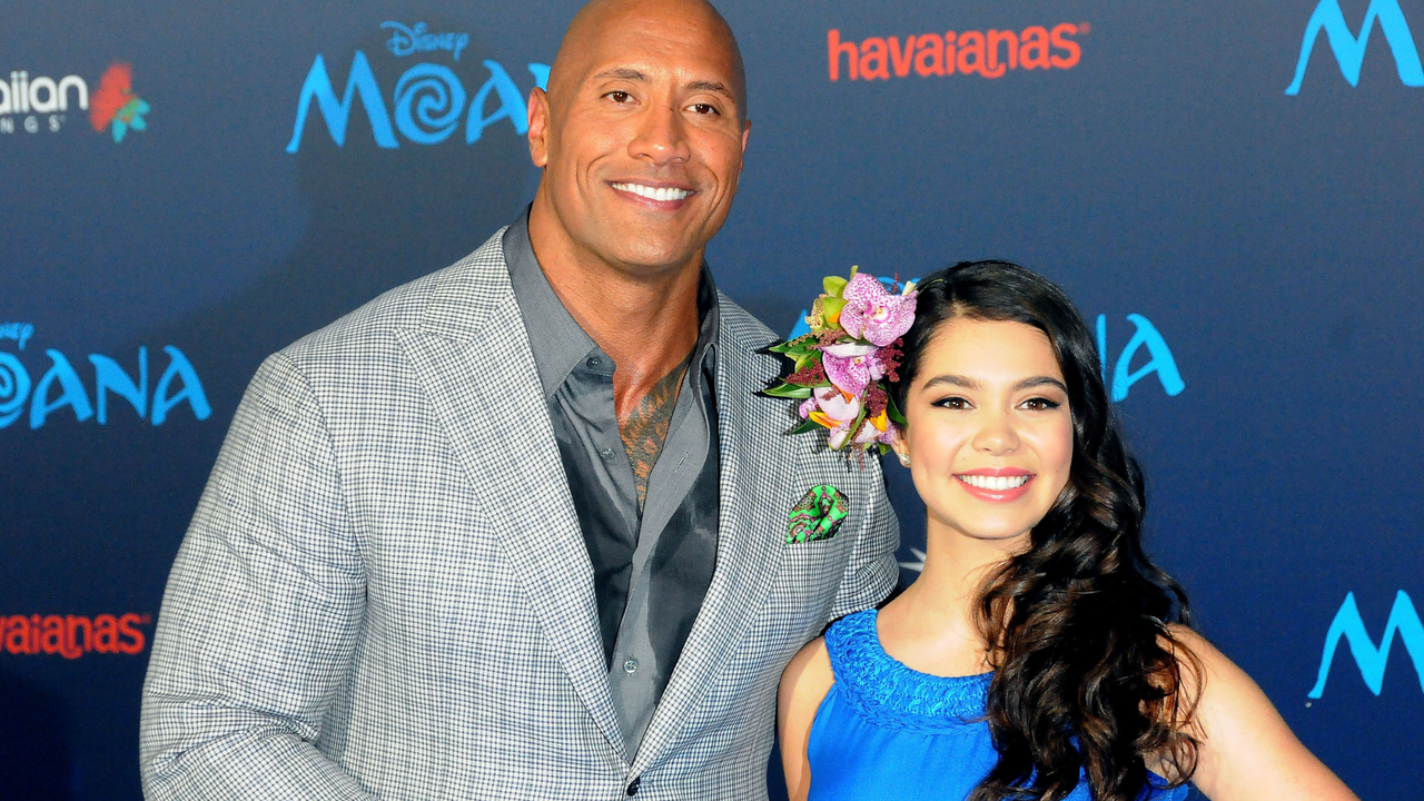 Actors Actor Dwayne Johnson and Aulil Cravalho attend AFI FEST 2016 Presented By Audi - Premiere of Disney&#039;s &#039;Moana&#039; at the El Capitan Theatre on November 14, 2016 in Hollywood, California